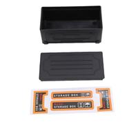 SUNGOOYUE RC Simulated Toolbox Model Car Storage Luggage Box for 1:24 1:32 Scale Vehicles with Decorative Stickers for RC Off Road Engineering Vehicles (Black)