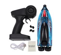 SUNGOOYUE Remote Control Boat, Dual Brushless Motors High Speed RC Boat 360 Rotation with Colorful LED Lights for Lake Pool (Blue)