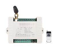 SUNGOOYUE Remote Control Switch, 12V 36V 433MHz Learning Code Wireless Switch with Latching Interlock and Independent Relay Output, for Electric Doors Industrial Control