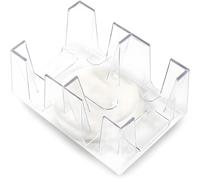SUNGOOYUE Rotating Card Tray, Plastic Convenient Playing Card Holder Clear Card Game Organizer (Put 2 Poker)