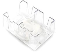 SUNGOOYUE Rotating Card Tray, Plastic Convenient Playing Card Holder Clear Card Game Organizer (Put 2 Poker)