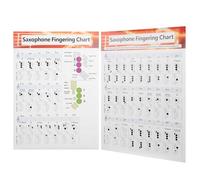 SUNGOOYUE Saxophone Fingering Chart Basics Guide Exercise Comparison Table Portable Coated Paper,Basics Guide Exercise,for Beginner Size L