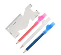 SUNGOOYUE Sewing Ruler, Metal Tailor Tool with Pen and Brush, Precise Measurements for Sewing Crafts 3.9x1.6in