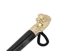 SUNGOOYUE Shoe Horn Long Handle Wooden Metal Shoe Horn with Brass Lion Head, Imported Beech Grip, 32cm 49cm 58cm, Easy Insertion for Men Women Elderly Travel Formal Wear (Black 49CM Lion Head