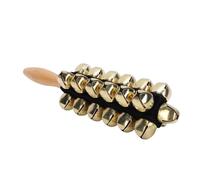 SUNGOOYUE Sleigh Bell, 25 Jingle Bells Handheld Percussion Instrument with Beechwood Handle for Xmas Carols Parties Music Training Performances