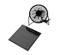 SUNGOOYUE Solar Powered Fan Kit, 3W 6V USB-Charged Ventilation | Polycrystalline Panel, 5.71x5.71x0.12 inch Compact Profile, USB 2.0 Output, Water-Resistant Surface, for Chicken Coops