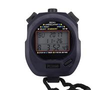 SUNGOOYUE Stopwatch Timer, Multi Function 3 Row 60 Lap Memory Electronic Sport Stopwatch with Countdown Calendar Alarm for Running Marathon