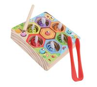 SUNGOOYUE Toddler Fine Motor Skill Toy, Clamp Bee to Hive Matching Game, Color Matching Game Early Educational Hand Eye Coordination Fine Motor Skill Toy for Toddler Baby