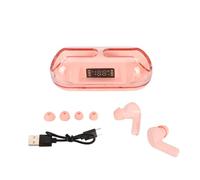 SUNGOOYUE Translator Earbuds, Real Time Translation in 144 Languages with Bluetooth 5.3, Touch Mode and Free Mode for Travel Business Meeting (Pinkish)