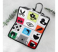 SUNGOOYUE Tummy Time Mirror Foldable Baby Toy for Infants High Contrast Sensory Development 17.72x10.24 Inches Lightweight Portable for Strollers Cribs