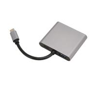 SUNGOOYUE Type C to Dual Adapter, USB C to Splitter with 4K 30Hz Dual Monitor Support, USB 3.0 Data Transfer and PD Charging, for Pro Air XPS 13 15