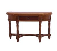 SUNGOOYUE Unique Half Round Design with Birch Construction, 1:12 Scale Dollhouse Half Round Table Miniature Dollhouse Living Room Table Fits Perfectly in 1:12 Scale for