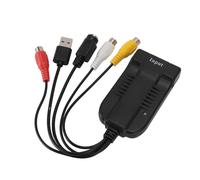 SUNGOOYUE Video Card, Plug and Play HD Multimedia Interface AV S Video to USB Converter, with Quick Button for PC Laptop TV BOX Camera DSLR DVD Player