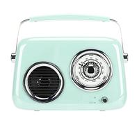 SUNGOOYUE Videyas Retro Bluetooth Speaker, Vintage Radio Speaker with Bluetooth 5 0 and FM Radio, HiFi Stereo Sound, Portable with 1500mAh Battery, for Outdoor Home Office Gifts (Green)