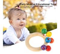 SUNGOOYUE Wooden Baby Safe Rattles Grasp Toy Infant Early Educational Toys (Third Ring (Circular)