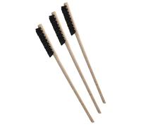 SUNGOOYUE Wooden Bird Cage Cleaning Brush 3PCS Long Handle Parrots Cage Cleaning Brush 36 X 2.5 X 1 Cm for Small Medium Birdcage Daily