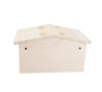 SUNGOOYUE Wooden Bird House Natural Platane Wood Bird House 23x12.9x12.5cm with 2 Hole Ventilated Design for Parrots Swallows and Wild Birds Breeding Nesting Outdoors