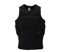 SUNGOOYUE Youth Baseball Chest Protector, EVA Foam Padded Compression Rib Sternum Heart Guard with Breathable Polyester Fabric, for Football Lacrosse Softball Catcher Pitching Ba (9-10Y)
