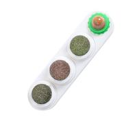 SunGrow Catnip Balls for Wall, 4 Slots - Mint, Wooden Vine, Insect Fruit, Cat Candy, Edible Kitty Chew Toys for Entertainment & Oral Care, Detachable and Rotatable Design, White, 8" x 2" x 1.5", 1 Pc