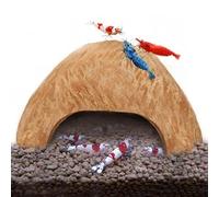 SunGrow Coco Shrimp Cave, 5x3 Inches, Coco Hut, Comfortable Hideout for Crustaceans, Perfect Breeding Area, Promotes Molting and Breeding, Aquarium Decor
