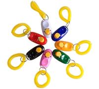 SunGrow Dog Clickers with Wrist Bands, 2 Inches, Colorful and Practical Set of Simple, Convenient and Effective Training Tools for Puppy or Cat, 7 Pack