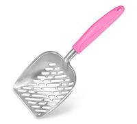 SunGrow Large Cat Litter Scoop, Life Transforming Cat Scooper, Reduces Hand Fatigue, Saves Clear Litter, Makes Scooping Faster and Easier, Pink, 1 pc