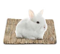 SunGrow Natural Seagrass Mat, 12x12 Inches, Protect Paws from Wire Cage, Handmade, Edible Play Mat, Use as Bedding or Toy, Water-Resistant, Eco-Friendly Couch & Add in Cage or on Floor, 1 Pack