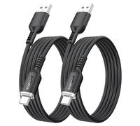 SUNGUY 6FT Android Auto USB Cable [2 Pack], 3A USB to USB C Cable for iPhone 16/15 Carplay, Silicone Type C Fast Charging Cord Compatible with Samsung Galaxy S24 S23, Note20, Google Pixel, Moto