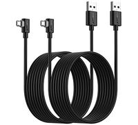SUNGUY 90 Degree Micro USB Cable, (2Pack) 3M Long Right Angle Reversible Micro USB Cable for PS4 & PS4 Pro/Slim,Dual Shock 4 and Xbox One Controller and Other Android Devices