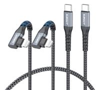 SUNGUY Right Angle USB C to Lightning Cable 0,6m [2Pack], 90 Degree Type C to Lightning, Charger Cord Fast Charging Braided for iPhone 14/13/12/11 Pro Max Mini X XS XR Plus SE
