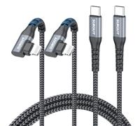SUNGUY Right Angle USB C to Lightning Cable 5FT [2Pack], MFi Certified 90 Degree Type C to Lightning, Charger Cord Fast Charging Braided for iPhone 14/13/12/11 Pro Max Mini X XS XR Plus SE