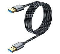SUNGUY USB 3.0 Cable, 1.5m USB Type A Male to Type A Male, Transfer Rate Up to 5Gbps Cable Compatible with Printers, Modems, Hard Drives, Cameras, HDD, DVD, Laptops, etc.