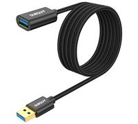 SUNGUY USB 3.0 Extension Cable USB 3.0 Male to Female Extender Lead 5Gbps Compatible with External Hard Drive, Printer, Scanner, Oculus Rift, Card Reader, Fan Cooler-Black, 3m