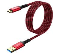 SUNGUY USB C Charger Cable, 5FT USB C 3.1 Gen 2 USB A to C Cable Braided 3.1A Fast Charging&10Gbps Data Transfer Android Auto Type C Cable for Galaxy S23 S22 Switch PS5 Huawei Google Pixel 7