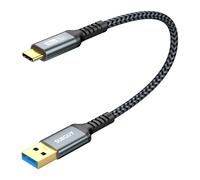 SUNGUY USB C to USB 3.1gen 2 Cable Short Type C to USB 3.1 10Gbps Data Cord and 3A Fast Charging Lead Compatible with Samsung S22 S21,Huawei,Xiaomi,Google,Android Auto - 0.3m