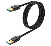SUNGUY USB to USB Cable 3FT, USB 3.0 Type A Male to Type A Male Cable Data Transfer up to 5Gbps Compatible with Printers, Modems, Hard Drives, Monitor, Camera, Wacom, DVD, Hub