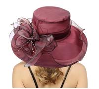 Sunhats for Women UK,1940s 1950s Wedding Guests Hats Elegant Wide Brimmed Flowers Bridesmaids Hat 80s Neon Carnival Halloween Party Sun Visor Ladies Holiday Church Beach Fascinators (One Size)