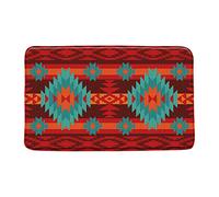 Sunhe Print Microfiber Memory Foam,Native American Aztec Colorful Southwestern Navajo Abstract Retro Tribal Geometric Boho Soft Home Office Door Bathroom Mat/Bath Rugs