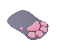 SUNHOHI Ergonomic Wrist Rest Pad - Extra Large 27x20cm Memory Foam Support with Abstract Pattern (10 Colors) | Non-Slip Desk Mat for Gaming & Office (Purple Bottom Pink feet)