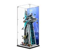 Figures Display Box for LEGO 76269 for Ma-rvel Ave-ngers Tower Acrylic Dustproof Transparent Custom Display Case (No Model) (background A+mirror)