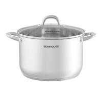 SUNHOUSE 16 Quart Stock Pot with Lid, Stainless Steel Large Pot for Cooking