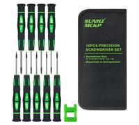 SUNHZMCKP 10Pcs Precision Torx Screwdriver Set, Magnetic Small Star Screwdriver Repair Tool Kit of T3-T15 with Demagnetizer/Magnetizer, for Eyeglass, Watch, Computer, Laptop, Phone Repairing
