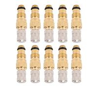Sunicon 10PCS Tractor Air Liquid Valve Stem, Anti Rust Brass Tire Valve Stem TR218A CH3 Core Housings Replacement