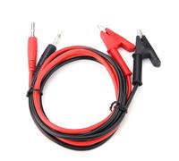Sunicon 2pcs 4mm Testing Cables,Stackable Colorful Silicone Banana Plug Wire Cable to Crocodile Clip Wire Multimeter Banana Plug to Crocodile Alligator Clip Test Probe for School Physics Laboratory