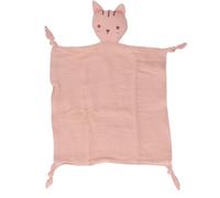Sunicon Animal Snuggler Lovey Blanket Cartoon Cat Doll Security Comforter for Gender Neutral Kids Babies (Dusty Pink)