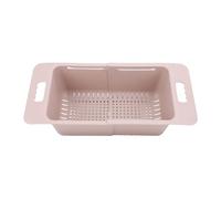 Sunicon Chest Freezer Basket, 15.7 to 20.5 Adjustable From Deep Storage Organizer Bin Divider, Capacity Expandable Kitchen Freezer Organization Accessories with Handle (Light Red)