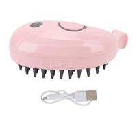 Sunicon Dog Cat Steam Brush for Shedding, 3 in 1 Pet Steam Brush USB Rechargeable Silicone Massage Grooming Brushes with Ergonomic Grip for Massage,Clean and Removing Loose Hair (Purple)