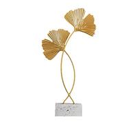Sunicon Gold Leaf Statues, Metal Iron Ginkgo Sculpture Gold Gingko Leaf Decor Crafts Statue Modern Home Decor Metal Leaf Sculpture for Table Decor (Ginkgo biloba-large size)