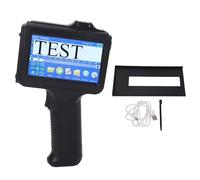 Sunicon Handheld Inkjet Printer, Bluetooth Portable Wireless High Performance 4.3 Inch Touchscreen Supports Multi Languages Printing on Wood Plastic Fabric Black