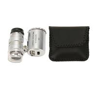 Sunicon Jewelers Eye Loupe, 60X Magnification LED Lights Foldable Design Pocket Microscope for Jewel Watchmaker Antique